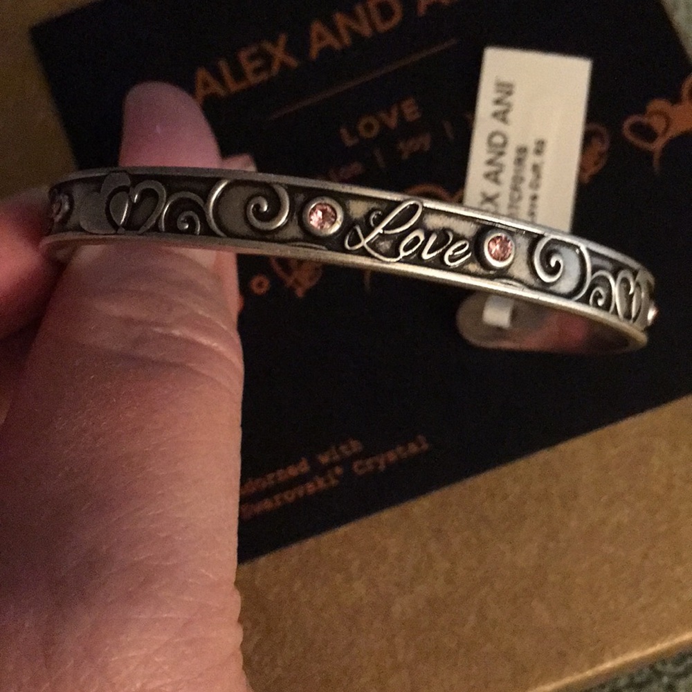 NWT❣️Alex and Ani Embellished Love Cuff Bracelet - Picture 2 of 3